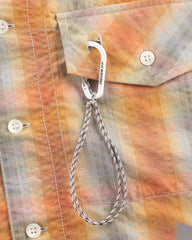 And Wander Dry Check Open S/S Shirt - Orange - Standard & Strange