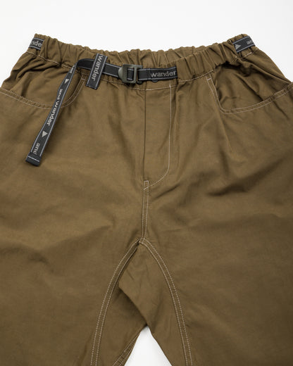 And Wander High Count Cloth Wide Pants - Dark Khaki - Standard & Strange