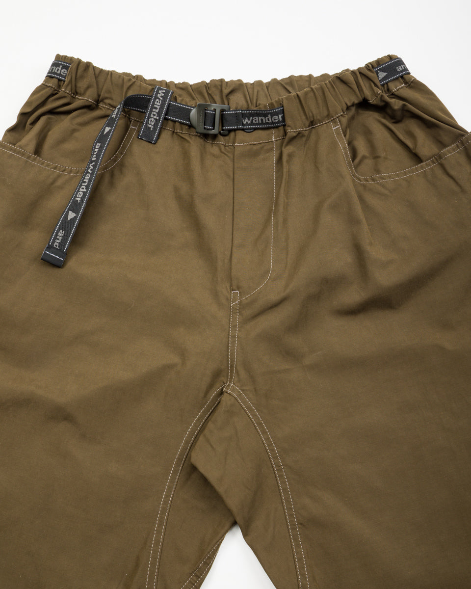 And Wander High Count Cloth Wide Pants - Dark Khaki - Standard & Strange