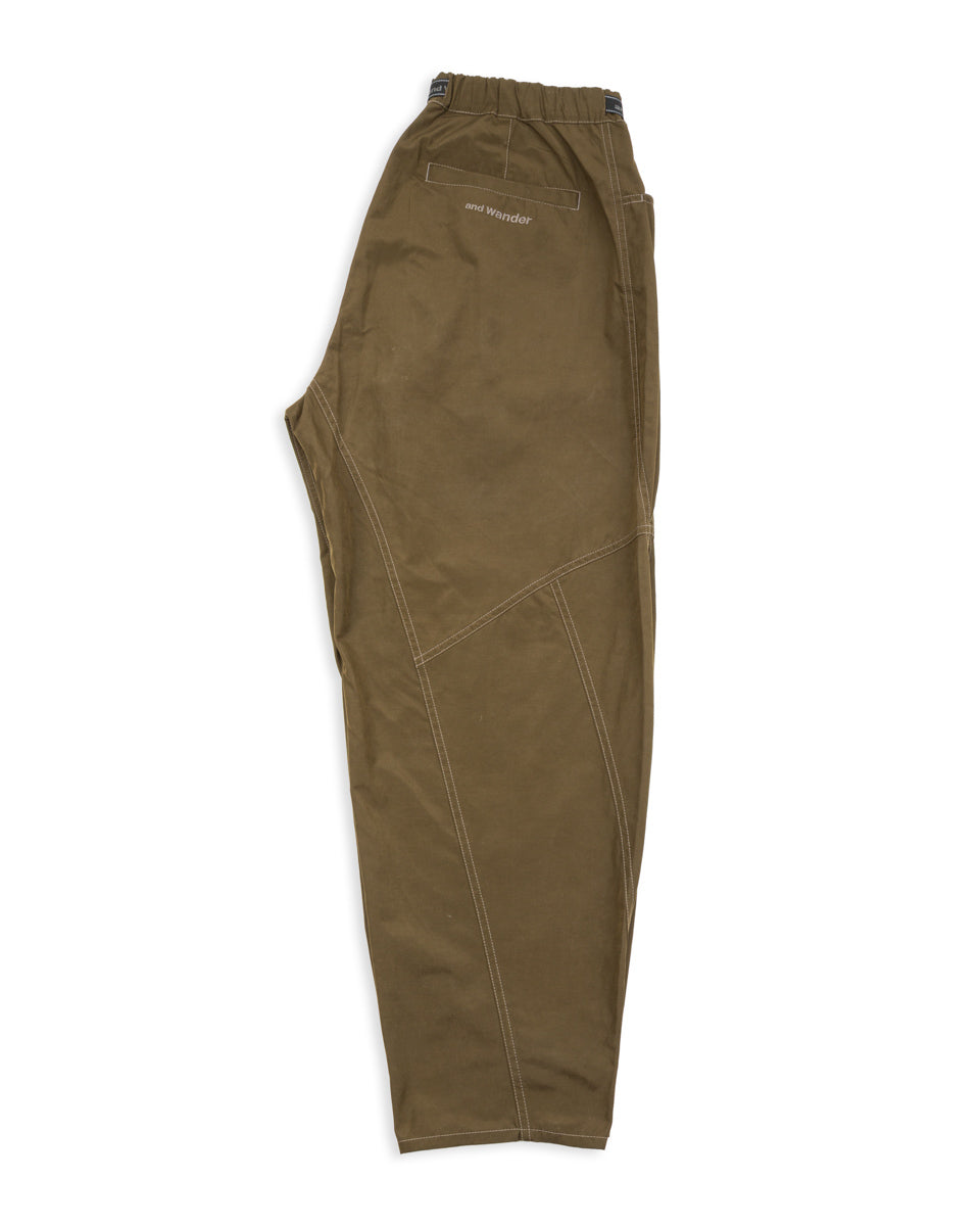 And Wander High Count Cloth Wide Pants - Dark Khaki - Standard & Strange
