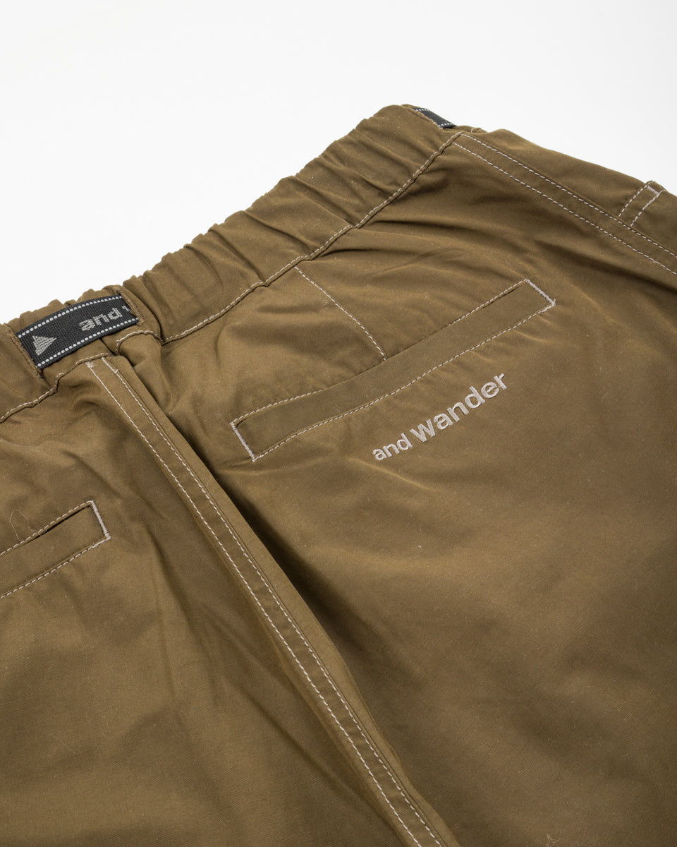 And Wander High Count Cloth Wide Pants - Dark Khaki - Standard & Strange