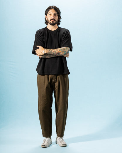 And Wander High Count Cloth Wide Pants - Dark Khaki - Standard & Strange