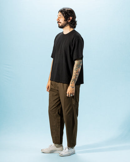 And Wander High Count Cloth Wide Pants - Dark Khaki - Standard & Strange