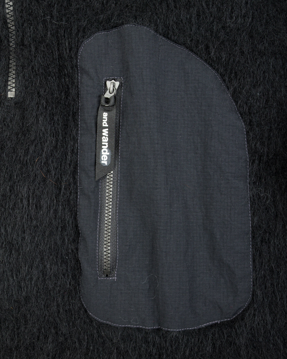 Mohair Wool Knit Hoodie - Black – Standard & Strange Mohair Wool Knit Hoodie - Black – Standard & Strange