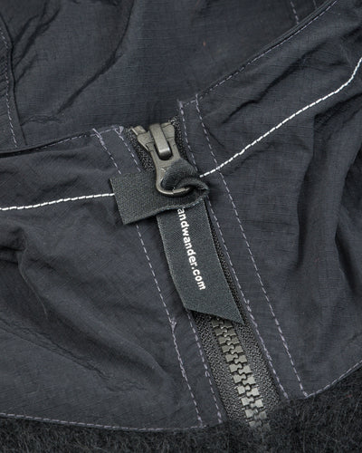 And Wander Mohair Wool Knit Hoodie - Black - Standard & Strange