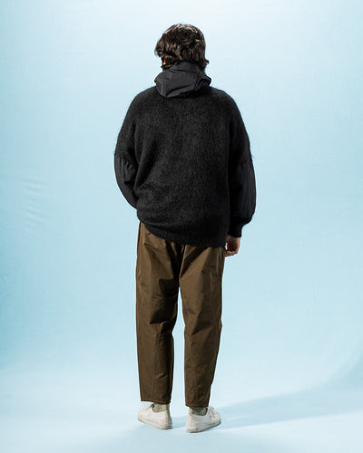 And Wander Mohair Wool Knit Hoodie - Black - Standard & Strange