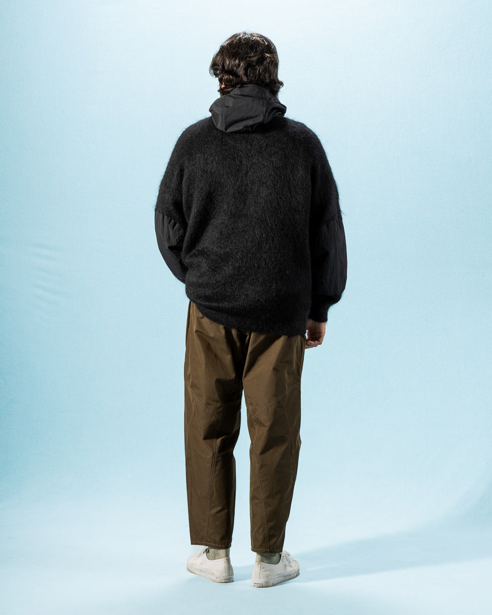 And Wander Mohair Wool Knit Hoodie - Black - Standard & Strange