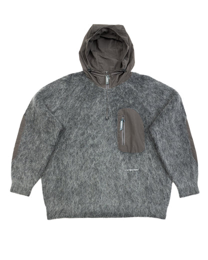 And Wander Mohair Wool Knit Hoodie - Gray - Standard & Strange