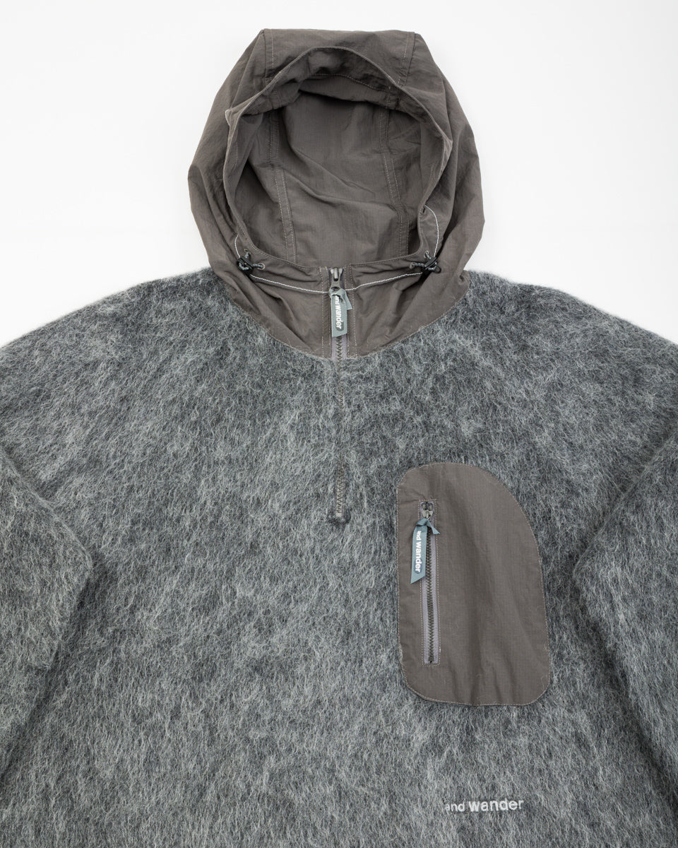 Mohair Wool Knit Hoodie - Gray – Standard & Strange