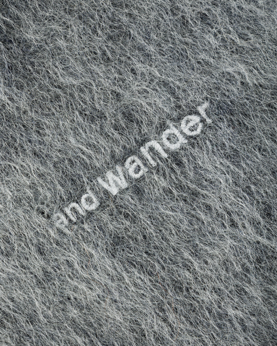 And Wander Mohair Wool Knit Hoodie - Gray - Standard & Strange