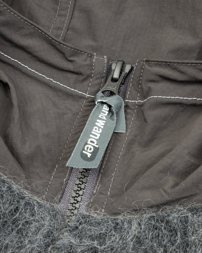 And Wander Mohair Wool Knit Hoodie - Gray - Standard & Strange