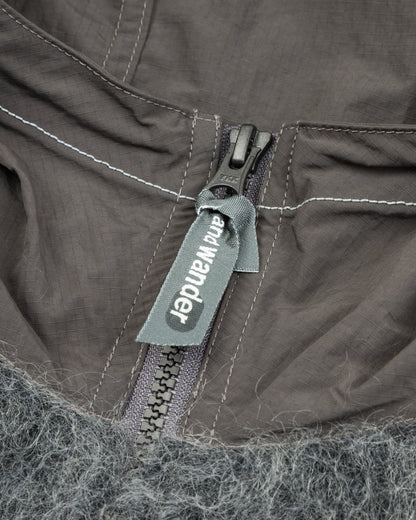 And Wander Mohair Wool Knit Hoodie - Gray - Standard & Strange