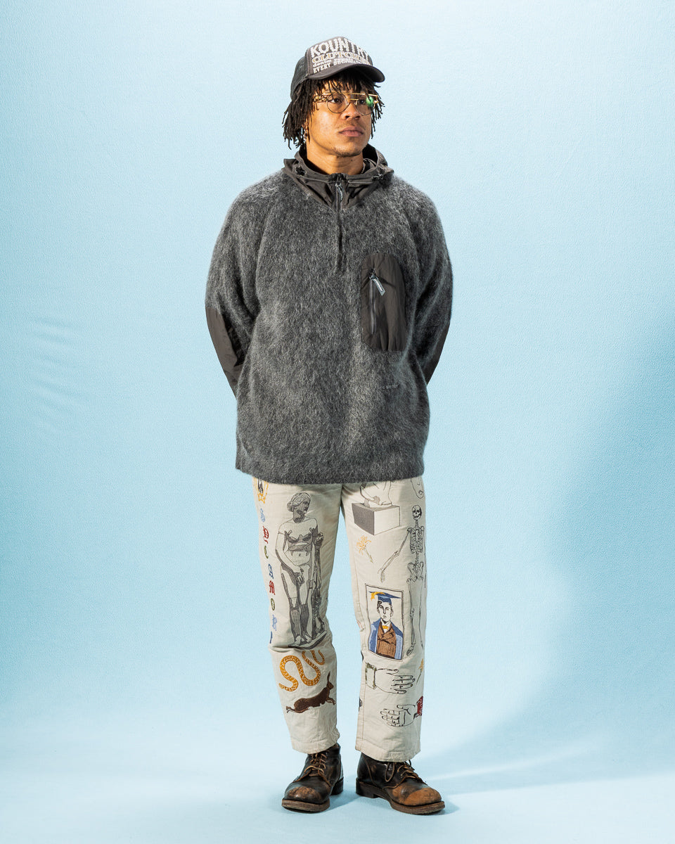 Mohair Wool Knit Hoodie - Gray – Standard & Strange