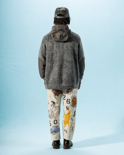 And Wander Mohair Wool Knit Hoodie - Gray - Standard & Strange