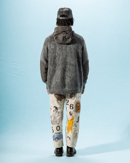 And Wander Mohair Wool Knit Hoodie - Gray - Standard & Strange