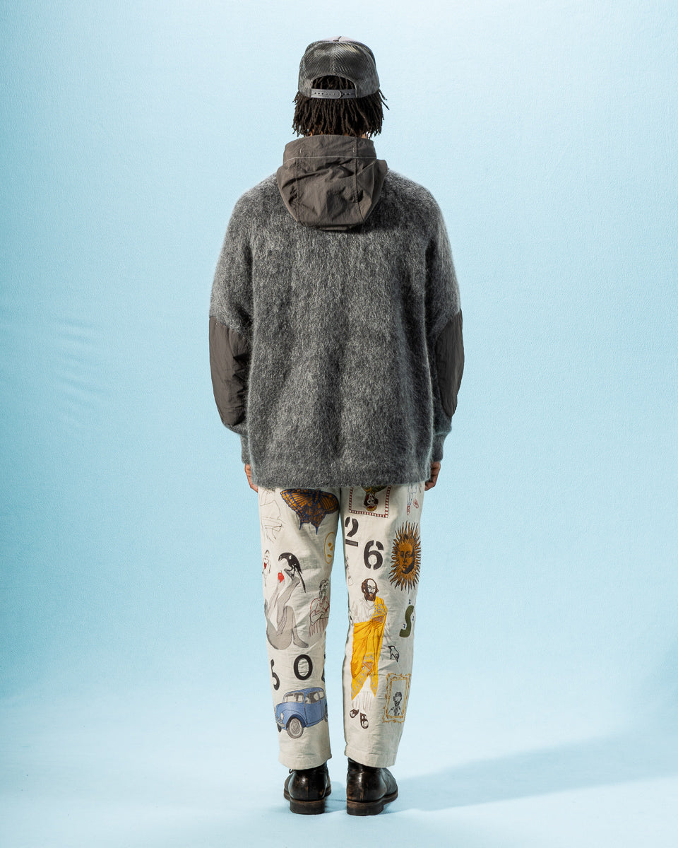 And Wander Mohair Wool Knit Hoodie - Gray - Standard & Strange