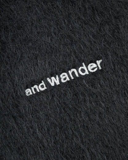 And Wander Mohair Wool Sweater - Black - Standard & Strange
