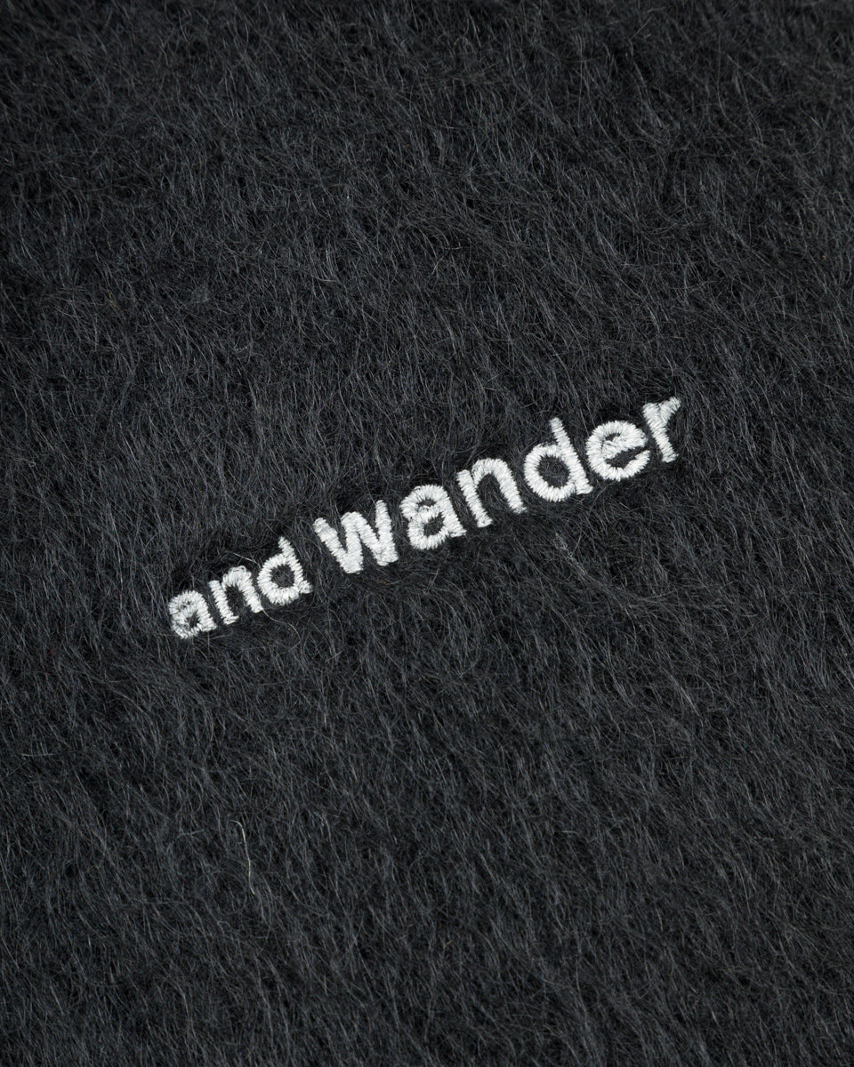 And Wander Mohair Wool Sweater - Black - Standard & Strange