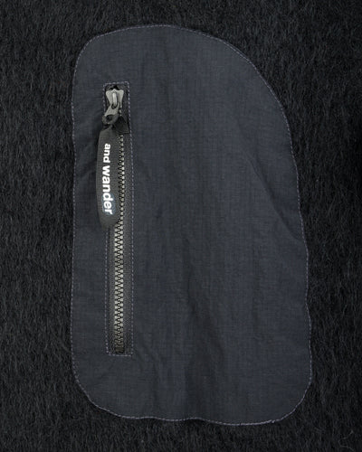 And Wander Mohair Wool Sweater - Black - Standard & Strange