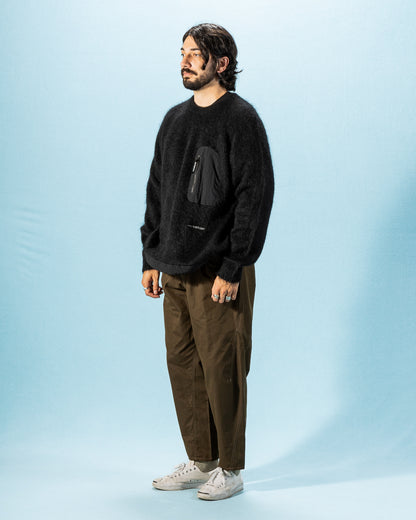 And Wander Mohair Wool Sweater - Black - Standard & Strange