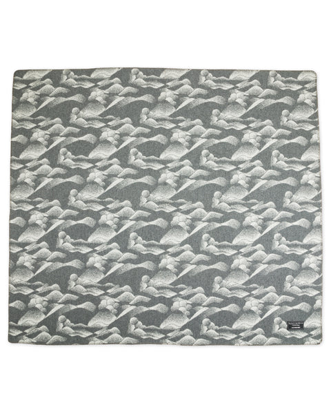 And Wander Mountain Camo Wool Blanket - Gray - Standard & Strange