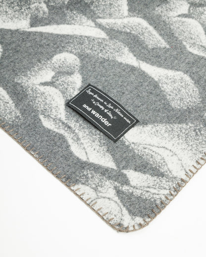 And Wander Mountain Camo Wool Blanket - Gray - Standard & Strange