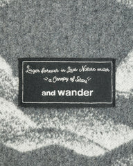 And Wander Mountain Camo Wool Blanket - Gray - Standard & Strange