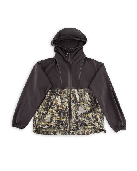 And Wander PERTEX Printed Wind Jacket - Black - Standard & Strange