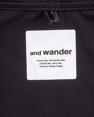 And Wander PERTEX Printed Wind Jacket - Black - Standard & Strange