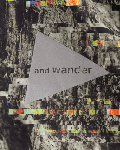 And Wander PERTEX Printed Wind Jacket - Black - Standard & Strange