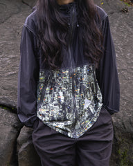 And Wander PERTEX Printed Wind Jacket - Black - Standard & Strange