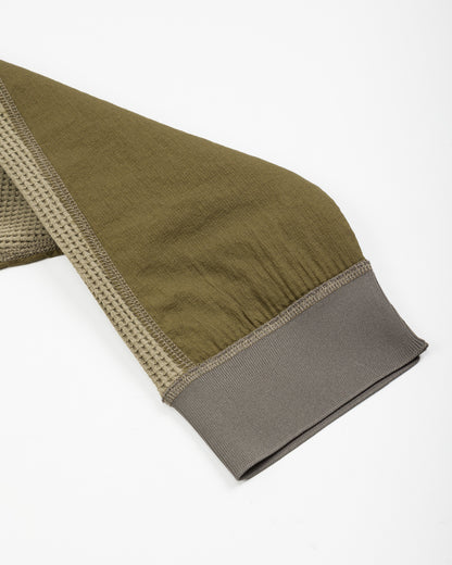 And Wander PE Waffle Long Sleeve Tee - Khaki - Standard & Strange