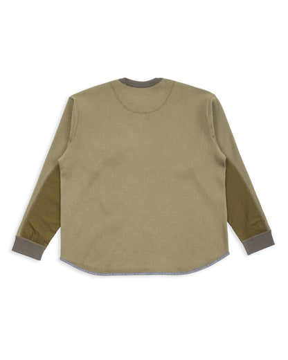 And Wander PE Waffle Long Sleeve Tee - Khaki - Standard & Strange