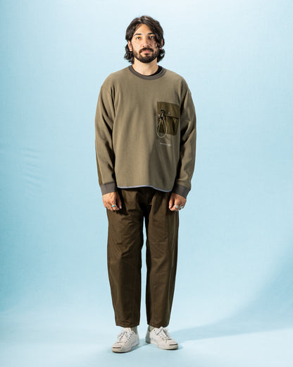 And Wander PE Waffle Long Sleeve Tee - Khaki - Standard & Strange