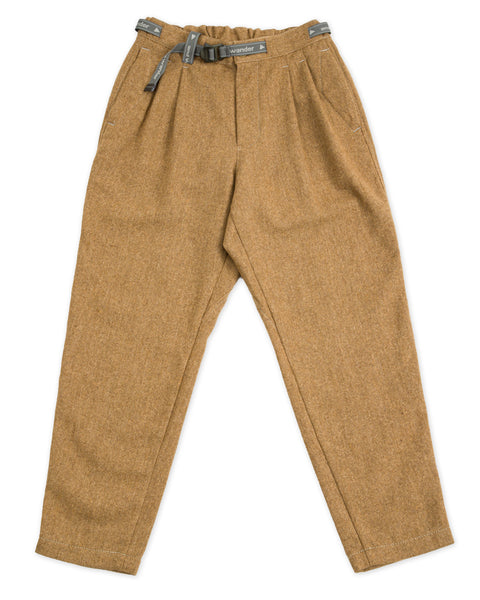 And Wander REWOOL Tweed Tapered Pants - Beige - Standard & Strange