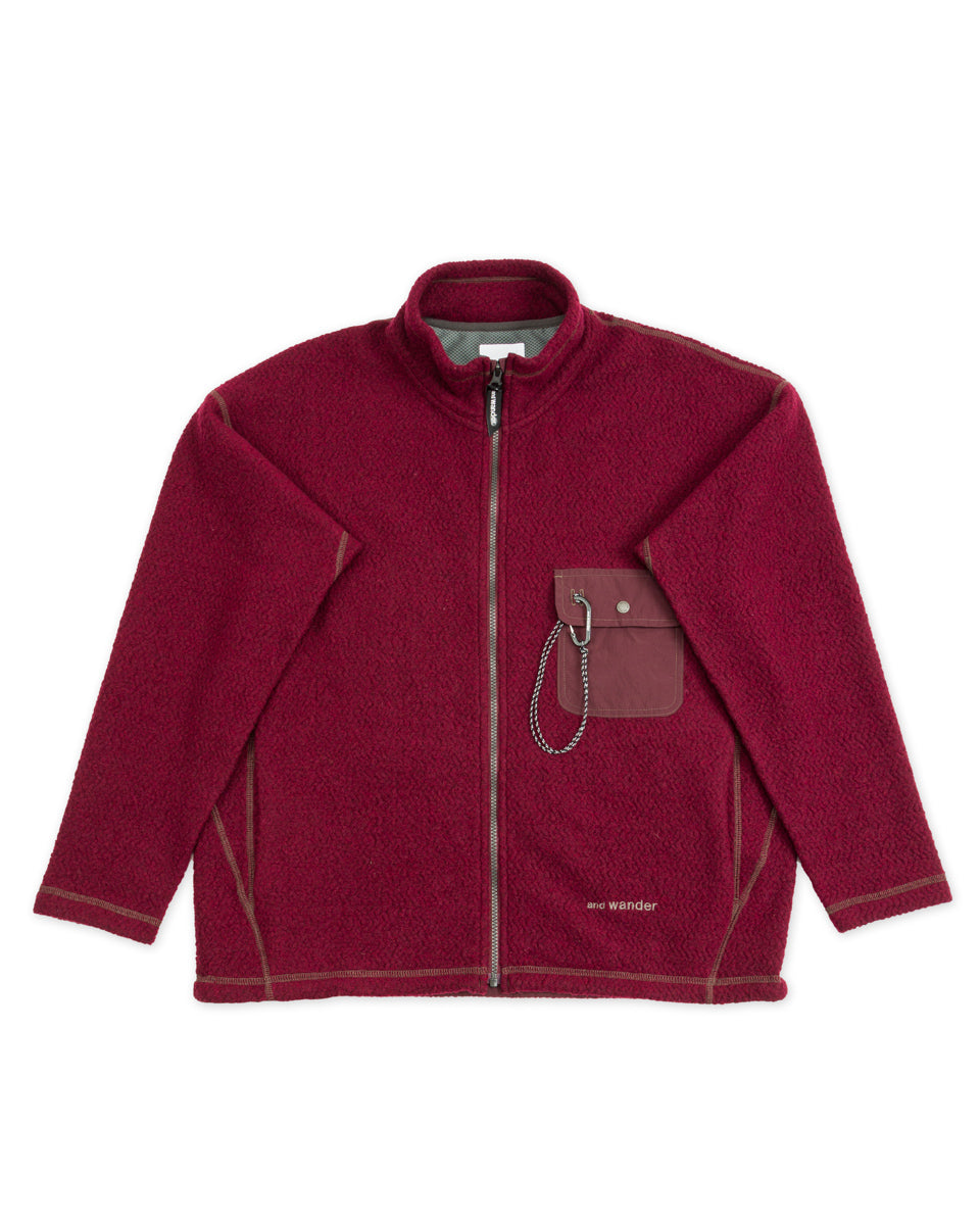 Re Wool JQ Stand Zip - Bordeaux