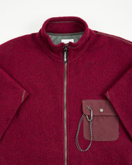 And Wander Re Wool JQ Stand Zip - Bordeaux - Standard & Strange