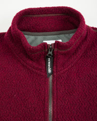 And Wander Re Wool JQ Stand Zip - Bordeaux - Standard & Strange