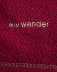 And Wander Re Wool JQ Stand Zip - Bordeaux - Standard & Strange