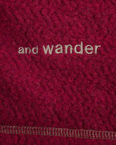 And Wander Re Wool JQ Stand Zip - Bordeaux - Standard & Strange