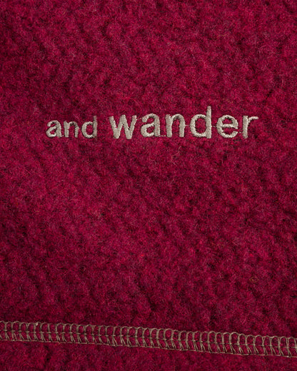 And Wander Re Wool JQ Stand Zip - Bordeaux - Standard & Strange