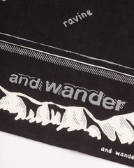 And Wander Reflective Words Bandanna - Black - Standard & Strange