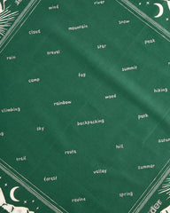 And Wander Reflective Words Bandanna - Green - Standard & Strange