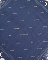 And Wander Reflective Words Bandanna - Navy - Standard & Strange