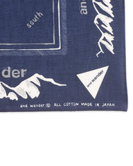 And Wander Reflective Words Bandanna - Navy - Standard & Strange