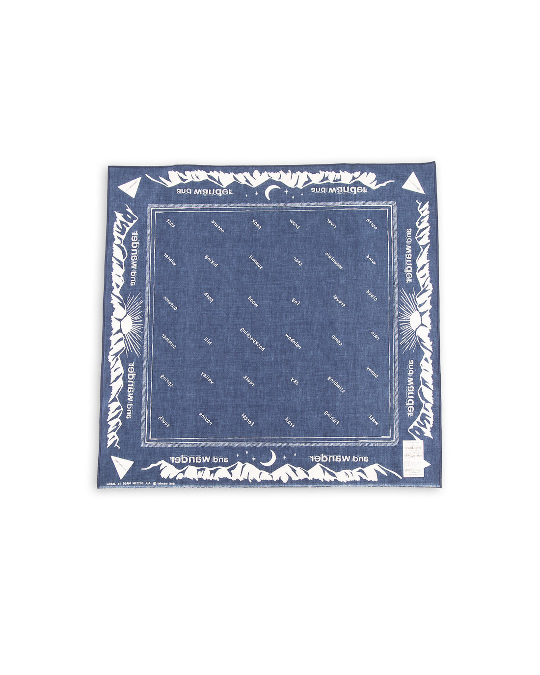 And Wander Reflective Words Bandanna - Navy - Standard & Strange