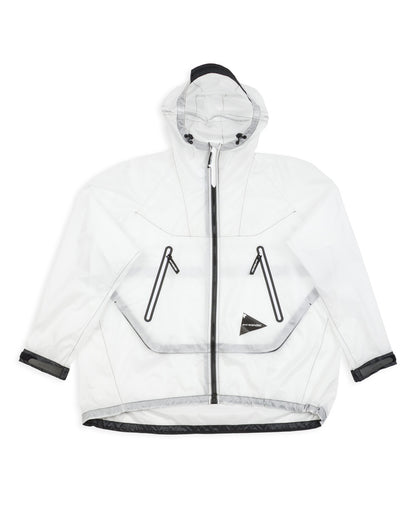 And Wander Sheer Loose Fitting Rain Jacket - White - Standard & Strange