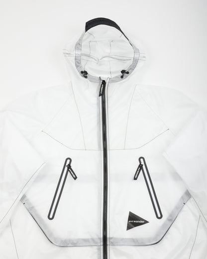 And Wander Sheer Loose Fitting Rain Jacket - White - Standard & Strange