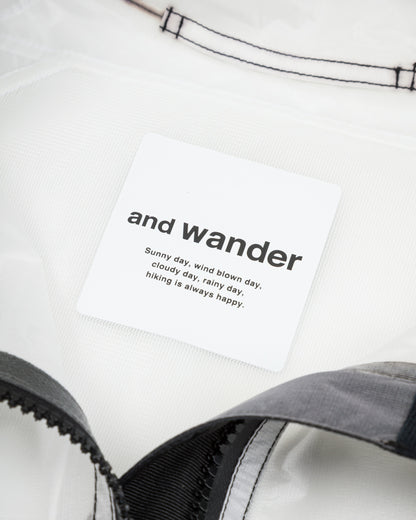 And Wander Sheer Loose Fitting Rain Jacket - White - Standard & Strange