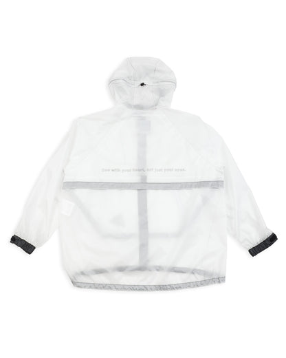 And Wander Sheer Loose Fitting Rain Jacket - White - Standard & Strange